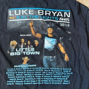 Luke Bryan 2016 concert tour black short sleeve tshirt short sleeve